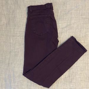 J Brand skinny aubergine jeans